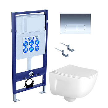 Сет унитаз + инсталляция Aquatek SET AQUATEK ДИВА-017 4в1