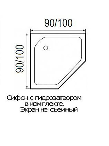 Душевой поддон WEMOR 90/14 P (10000003089) 90х90 акрил белый - фото 2