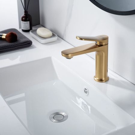 Смеситель Shevanik S43G S4301G на раковину золото