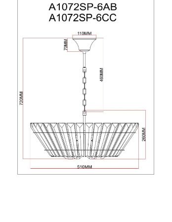 Люстра подвесная Arte Lamp Florizel (Флоризел) A1072SP-6CC