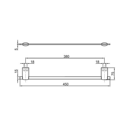 Полотенцедержатель Webert Aria AI500501015