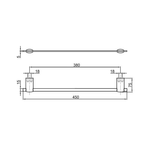Полотенцедержатель Webert Aria AI500501015 - фото 3