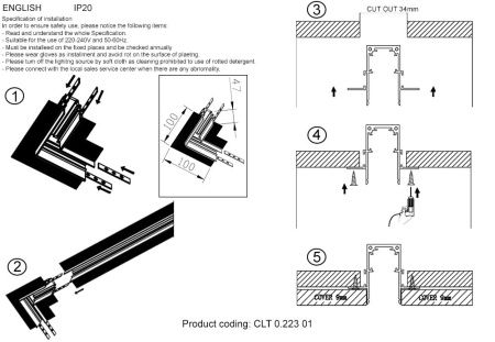 Соединитель угловой Crystal Lux CLT 0.223 CLT 0.223 01 WH