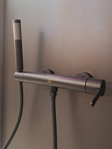 Смеситель для душа AltroBagno Unione AltroBagnoUnione030603MB настенный черный матовый - фото 2