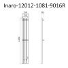 Полотенцесушитель Маргроид Inaro профильный Inaro-12012-1081-9016R 15х120 электрический белый матовый