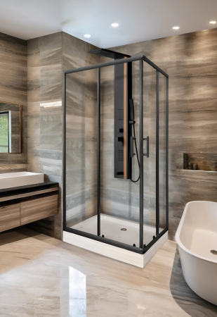 Душевая панель Cerutti SPA CT10400 настенная цвет черный