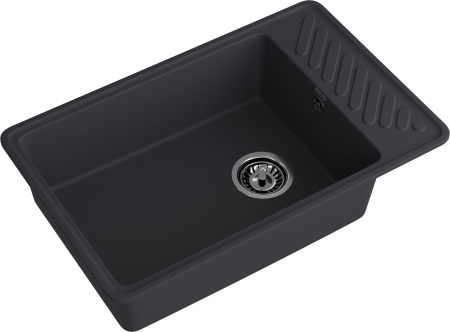 Кухонная мойка Granfest Quarz 51 черный 75х48 цвет черный поверхность матовая