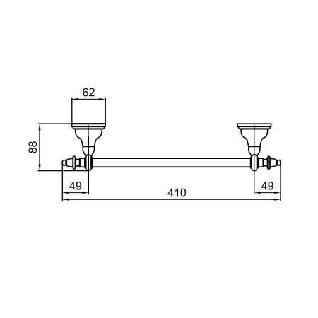 Полотенцедержатель Webert Armony AM500501065