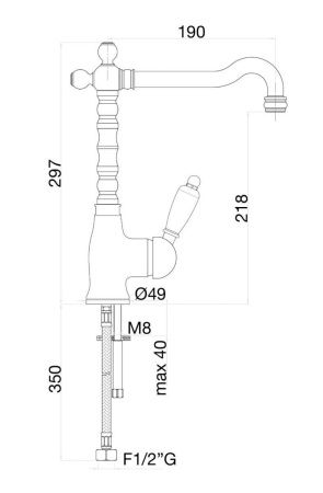 Смеситель Fiore 89CO5225 на раковину хром/золото