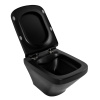 Унитаз подвесной BelBagno SELA BB3201CHR-MB/BB3201SC-MB черный с сиденьем микролифт безободковый каскадный смыв