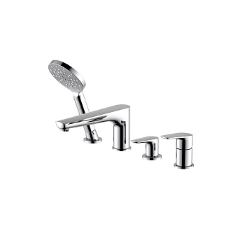 Смеситель Aquatek БЕТТА AQ1148CR на борт ванны хром без термостата