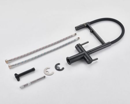 Смеситель для кухни Rose R458H на мойку черный