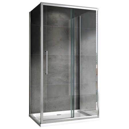 Душевой уголок Abber Schwarzer Diamant AG30170H-S60-S60 60х170 стекло прозрачное профиль хром глянцевый