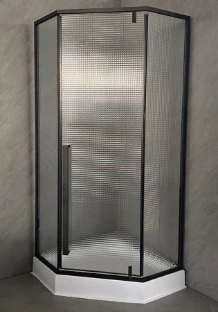 Душевой уголок Cerutti SPA C3ABD 90х90 стекло прозрачное профиль черный без поддона