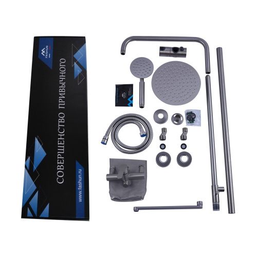 Душевая стойка Fashun A52401C настенная цвет сатин - фото 4