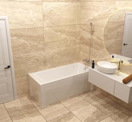 Ванна акриловая Timo RITTA RITTA1570-KT15-SPV1505-FP15H 150х70 пристенная прямоугольная с каркасом