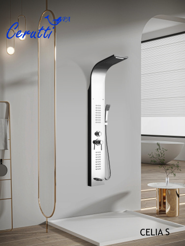 Душевая панель Cerutti SPA CT10403 прямоугольная настенная