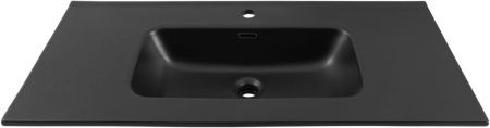 Раковина керамическая Aquanet Flat 00329257 100х50 полувстраиваемая цвет черный 1 отверстие под смеситель