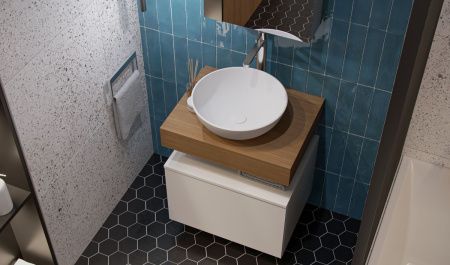 Столешница Velvex UNIT st.UNI.60-67 60х50 подвесная цвет коричневый