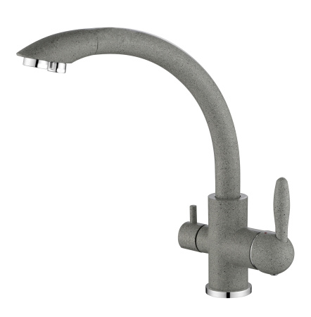 Смеситель для кухни Paulmark ESSEN Es213001-310 на раковину серый без термостата