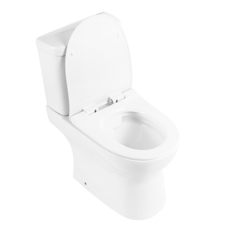 Чаша унитаза напольная BelBagno STEAM BB130CPR/SC цвет белый без бачка с сиденьем микролифт безободковая каскадный смыв