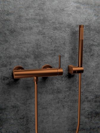 Смеситель для ванны и душа Knotlor ECLIPSE SS-22/RB настенный бронза