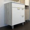 Тумба с раковиной Comforty Клеон 00-00004758CF 80х50 напольная цвет серый