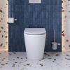Унитаз приставной BelBagno FLAY BB1003CB-TOR/SC белый с сиденьем микролифт безободковый смыв торнадо