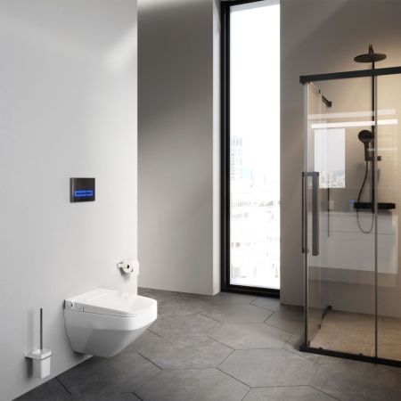 Унитаз подвесной Am.Pm Inspire V2.0 CCC50A1700SC белый с сиденьем микролифт безободковый каскадный смыв