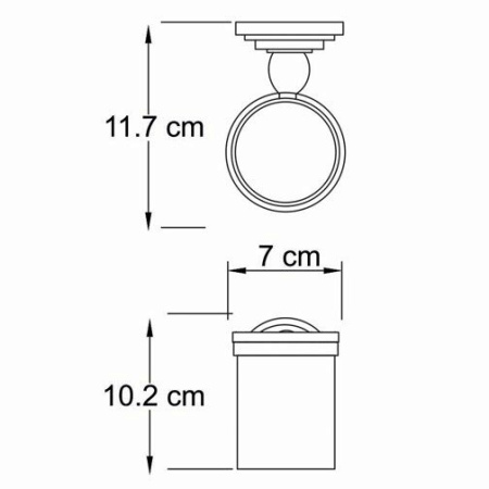 Стакан для зубных щеток WasserKRAFT 7328