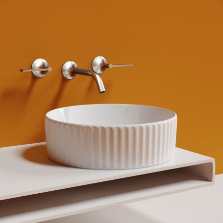 Раковина из сантехнического фарфора Ceramica Nova ELEMENT CN6057 40х40 накладная цвет белый без отверстий под смеситель