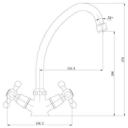 Смеситель для кухни LeMark Promotion LM6040C на мойку хром