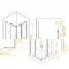 Душевой уголок RGW Passage 3508103099-21 90х90 стекло матовое профиль хром без поддона