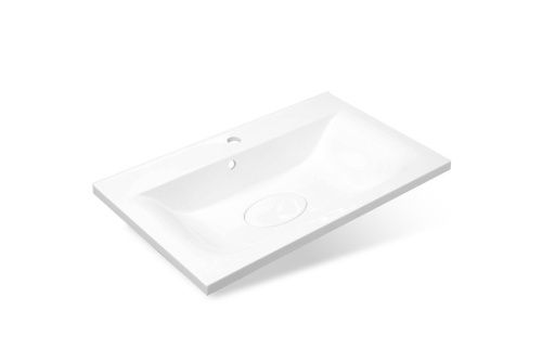 Раковина из искусственного камня Эстет Бали ФР-00014911 80х50 накладная цвет белый 1 отверстие под смеситель