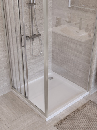 Душевой уголок BelBagno UNO-195 UNO-195-AF-31-90-C-IN 90х90 стекло прозрачное профиль сатин без поддона