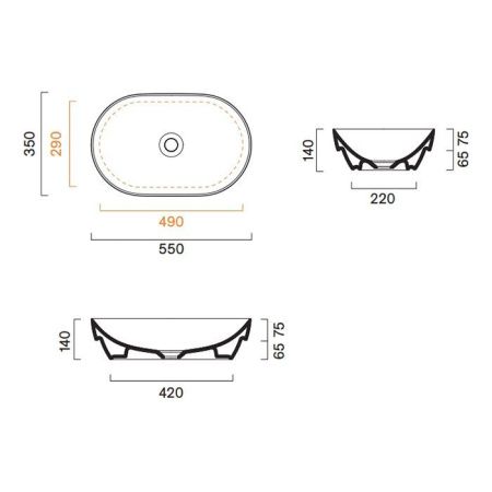 Раковина керамическая Catalano Sfera 524550021 60 см встраиваемая цвет белый без отверстий под смеситель