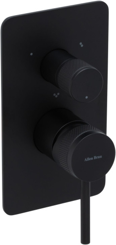 Смеситель для ванны с душем Allen Brau Priority 5.31A11-31 встраиваемый в стену черный без термостата - фото 4
