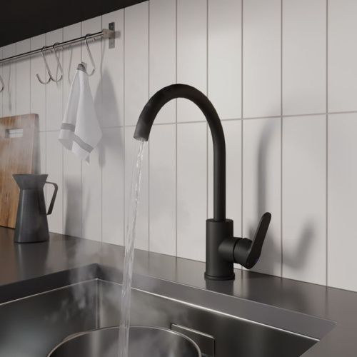 Смеситель для кухни Milardo Poli POLBLJ0M05 на мойку черный матовый - фото 5