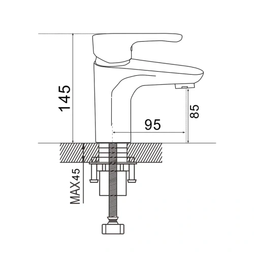 Смеситель Shevanik S5601 на раковину хром - фото 3
