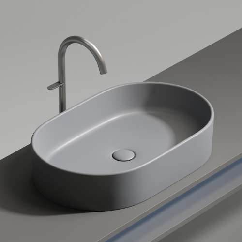 Раковина Ceramica Nova ELEMENT 61 см CN6048MH накладная цвет антрацит матовый - фото 5