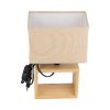 Настольная лампа Uniel UML-B401 E27 LIGHT GREY/WOOD