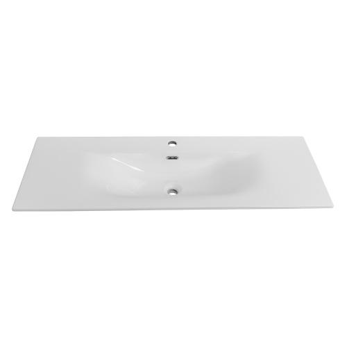 Раковина керамическая BelBagno Uno BB-8099-120 121х46 накладная цвет белый глянцевый - фото 4