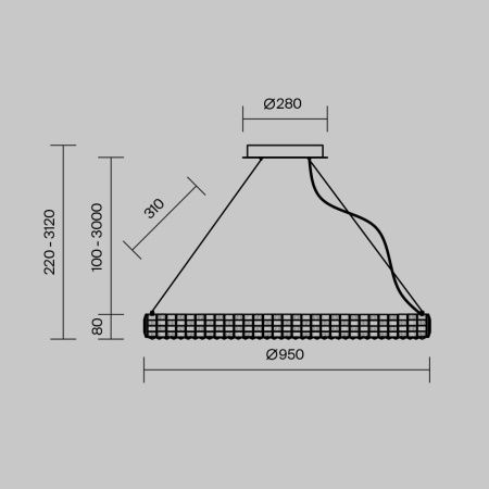 Люстра подвесная Maytoni Castello Modern MOD335PL-L35CH3K