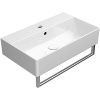 Раковина из сантехнического фаянса GSI Kube X 9454111_УЦ 60х40 подвесная цвет белый 1 отверстие под смеситель