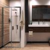 Душевая дверь Wasserkraft Weser 78F 78F12 100х200 стекло прозрачное профиль хром