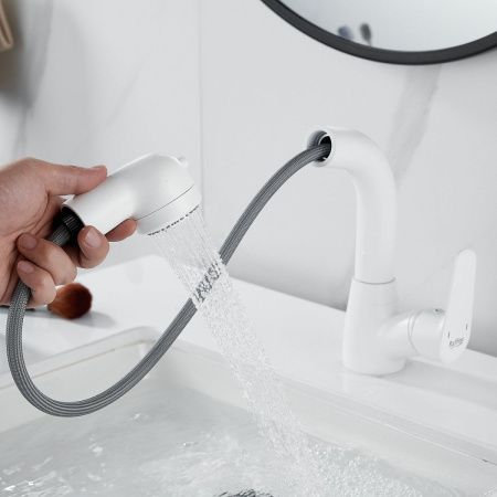 Смеситель Raffine F291C на раковину белый