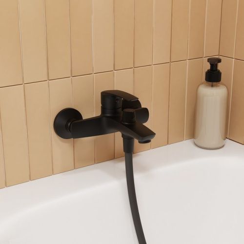 Смеситель для ванны и душа IDDIS Ray RAYBL02i02WA настенный черный - фото 2