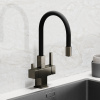 Смеситель для кухни Sancos Arno SC4005GG на мойку вороненая сталь/черный без термостата