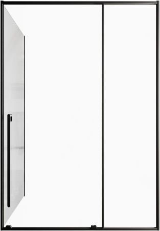 Душевой уголок Allen Brau Fantasy 3.11008.31 + 3.11012.31 140х80 стекло прозрачное профиль черный без поддона
