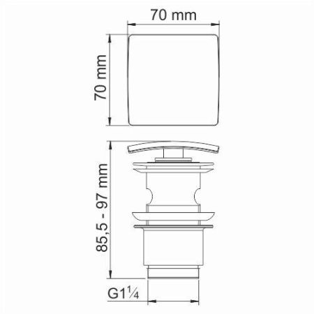 Донный клапан Wasserkraft Системы слива A105 хром